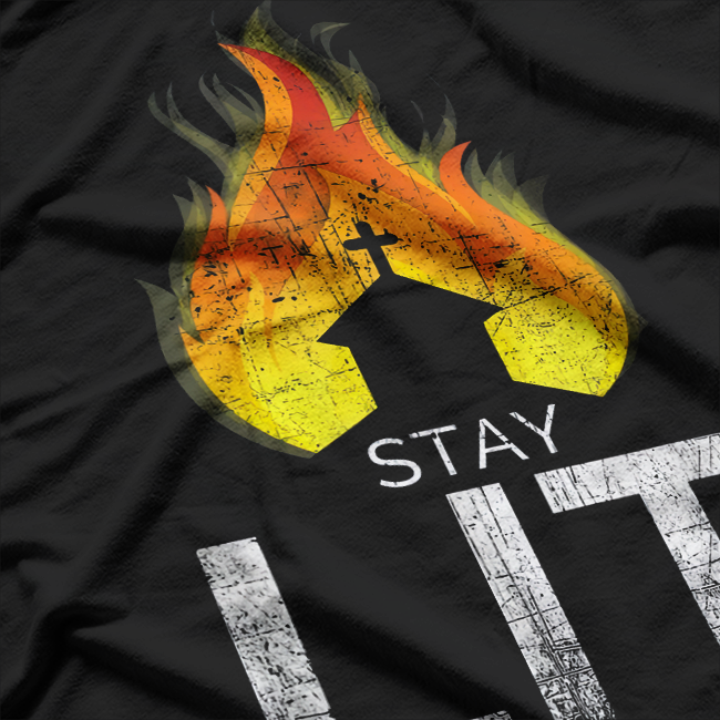 Stay Lit – Fire Burn Occult Vibes T-Shirt