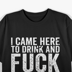 I Came Here to Drink and F - Naughty Adult Humor T-Shirt*