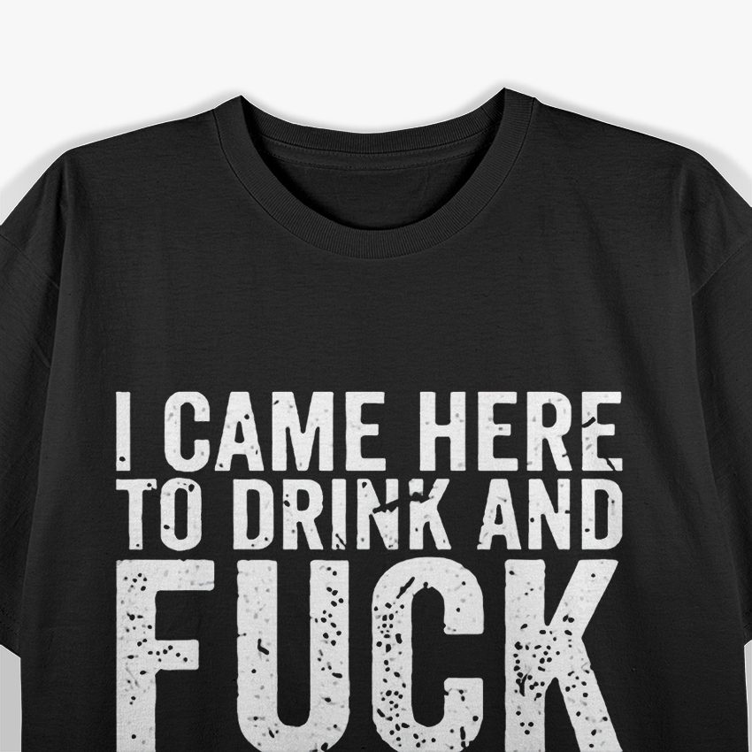 I Came Here to Drink and F - Naughty Adult Humor T-Shirt*