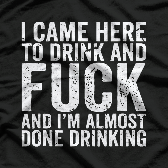 I Came Here to Drink and F - Naughty Adult Humor T-Shirt*