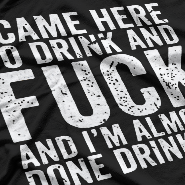 I Came Here to Drink and F - Naughty Adult Humor T-Shirt*