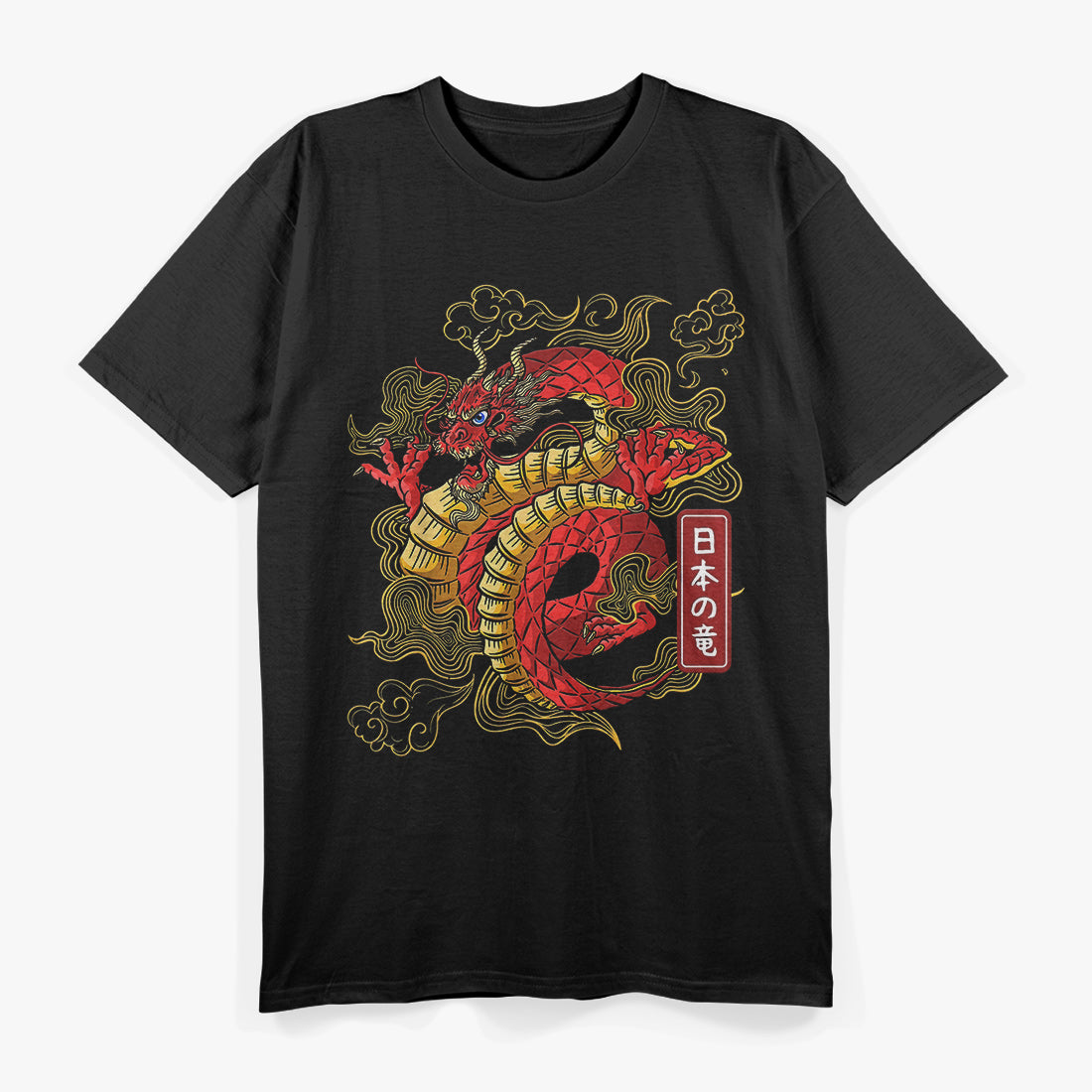 Japanese Dragon Anime Tokyo-Inspired Tattoo Design with Bold Mythical Power T-Shirt