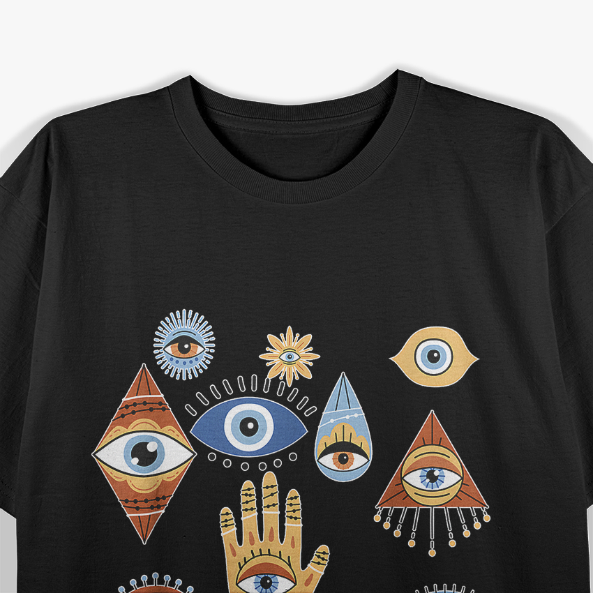 Hand of Hamsa - Seeing Eyes and Evil Protection T-Shirt