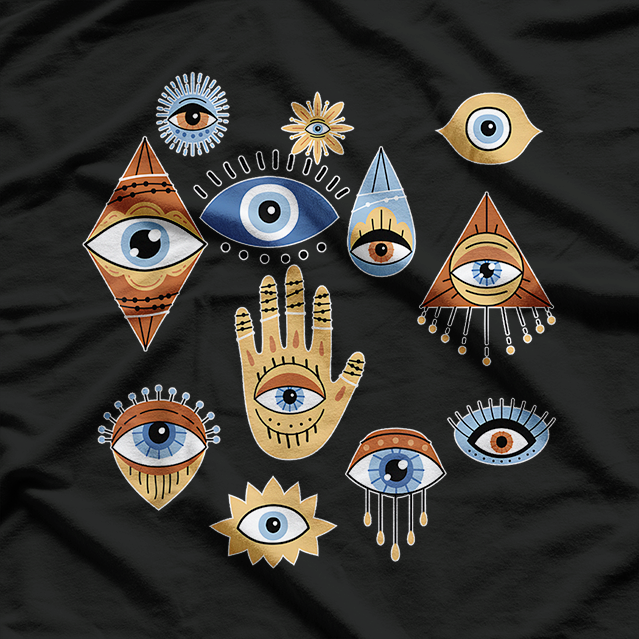 Hand of Hamsa - Seeing Eyes and Evil Protection T-Shirt