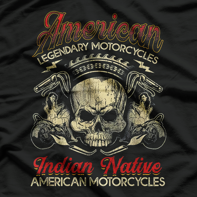Retro Vintage American Motorcycle Indian for Old Biker T-Shirt