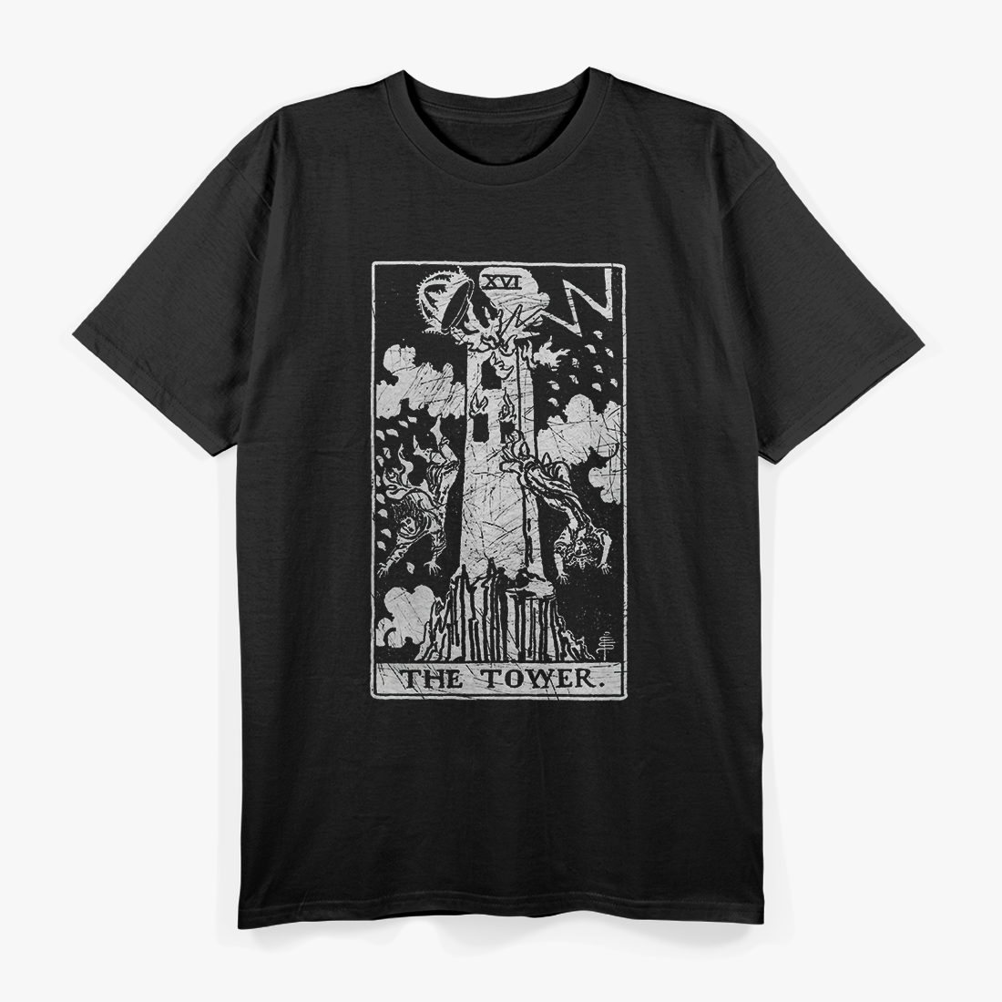 The Tower Tarot Card T-Shirt