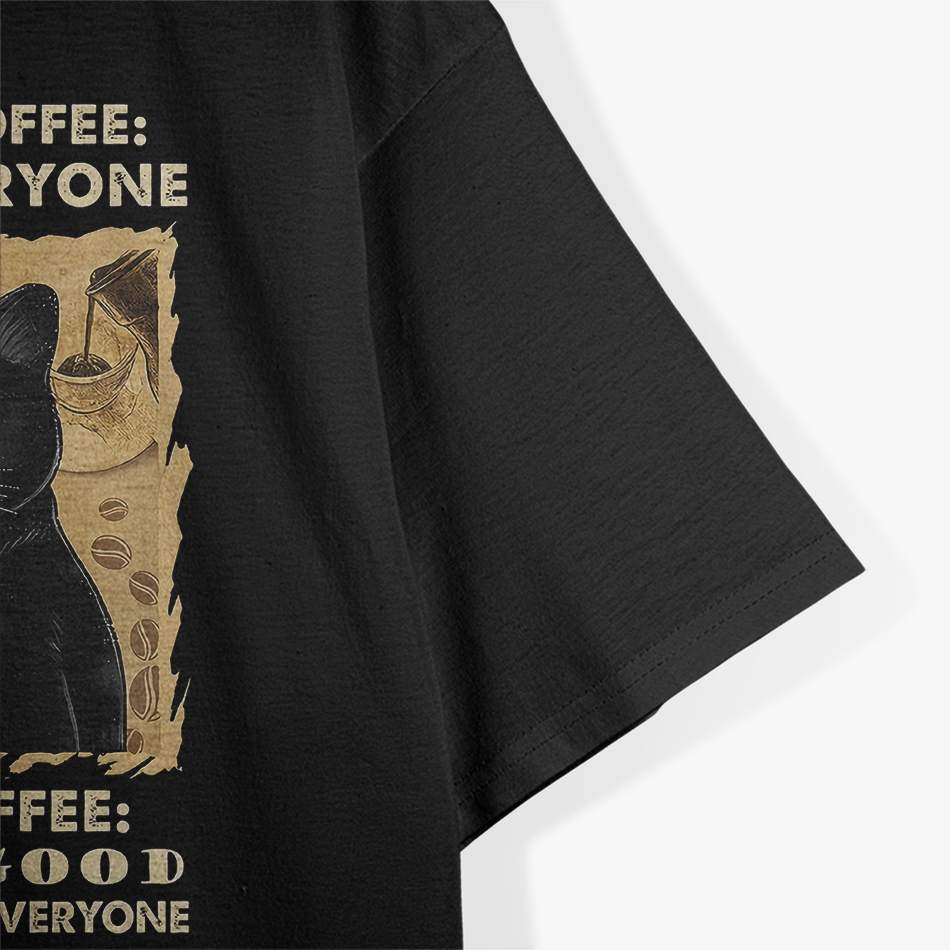 Coffee Black Cat - Funny Cat Lover T-Shirt