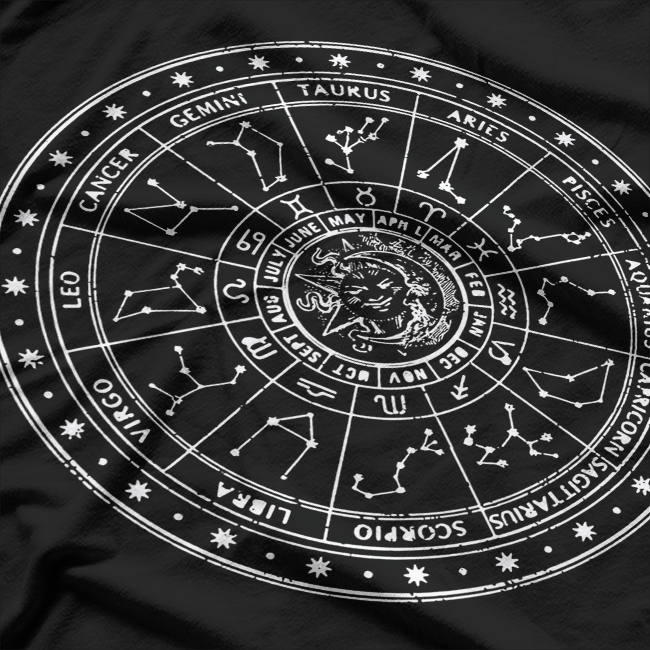 Zodiac Wheel - Horoscope & Astrology Science T-Shirt