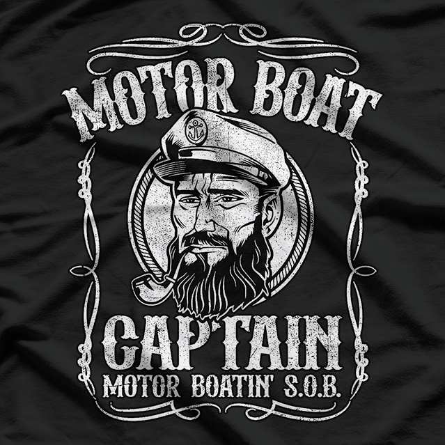Motor Boat Captain Lake Adventure Boating Enthusiast T-Shirt