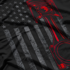 American Flag Piston Muscle Car T-Shirt
