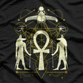 Egyptian Sacred Geometry Ankh and Horus Symbolism T-Shirt