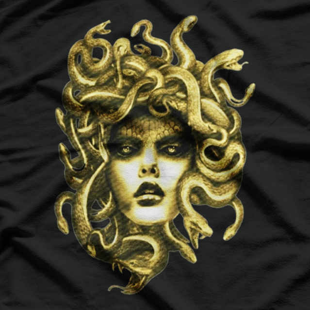 Medusa Head - Iconic Snake Hair Mythologys Legacy T-Shirt
