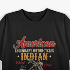 Retro Vintage America Motorcycle Indian for Old Biker T-Shirt