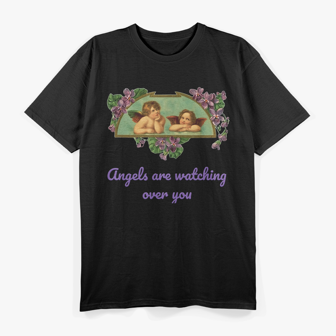 Heavenly Angels Watching Over You - Christian Religious Shirt