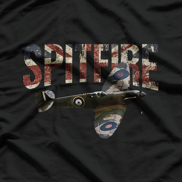 Spitfire Raf Supermarine WW2 Fighter Plane T-Shirt
