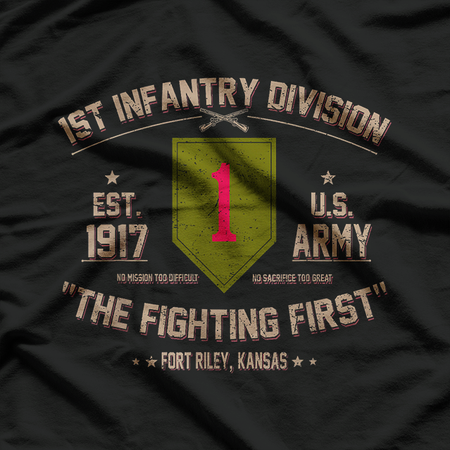 US Army 1st Infantry Division Veteran The Fighting First T-Shirt