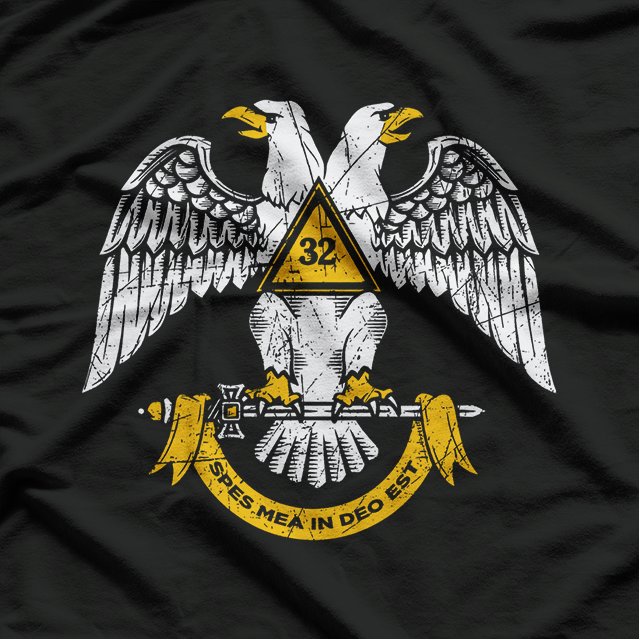 32nd Degree Masonic Scottish Rite Wings Down T-Shirt