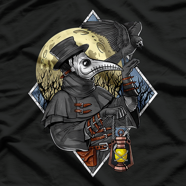Plague Doctor - Steampunk Raven Medieval Fantasy T-Shirt