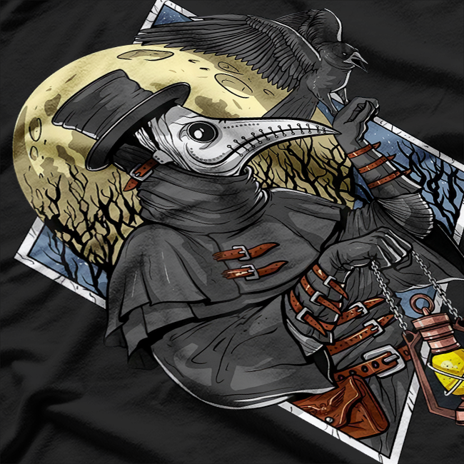 Plague Doctor - Steampunk Raven Medieval Fantasy T-Shirt