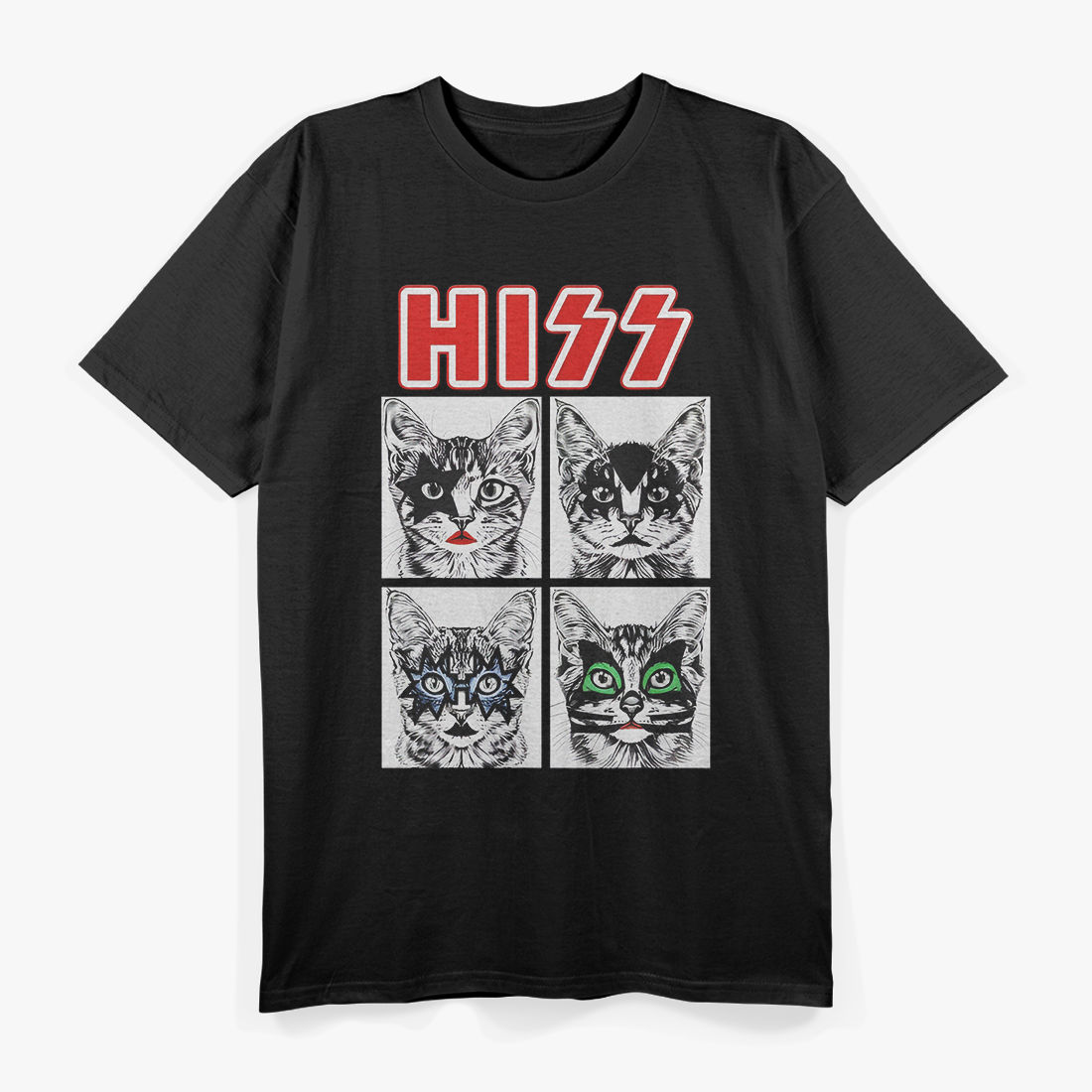 Hiss - The Ultimate Cat Music Band Parody T-Shirt