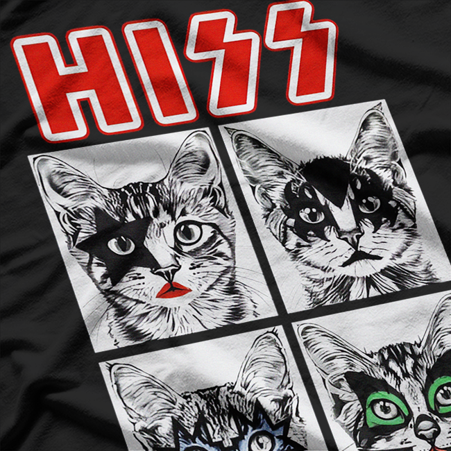 Hiss - The Ultimate Cat Music Band Parody T-Shirt
