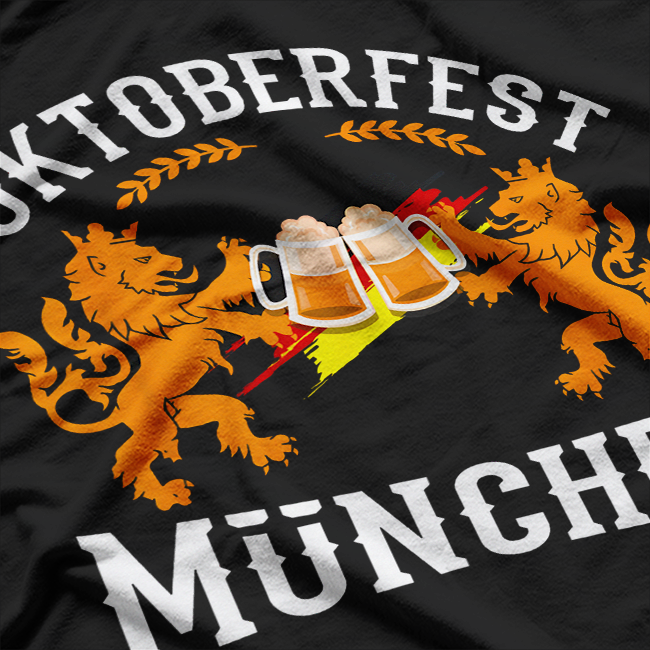 Oktoberfest München - Germany German Flag Beer Drinking T-Shirt