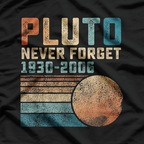 Pluto Never Forget - Funny Astronomy Space Nerd T-Shirt
