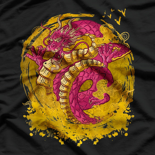 Japanese Retro Dragon - Timeless Mythology with Vintage Charm T-Shirt