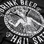 Hail Beer, Hail Satan – Funny Baphomet Drinking T-Shirt