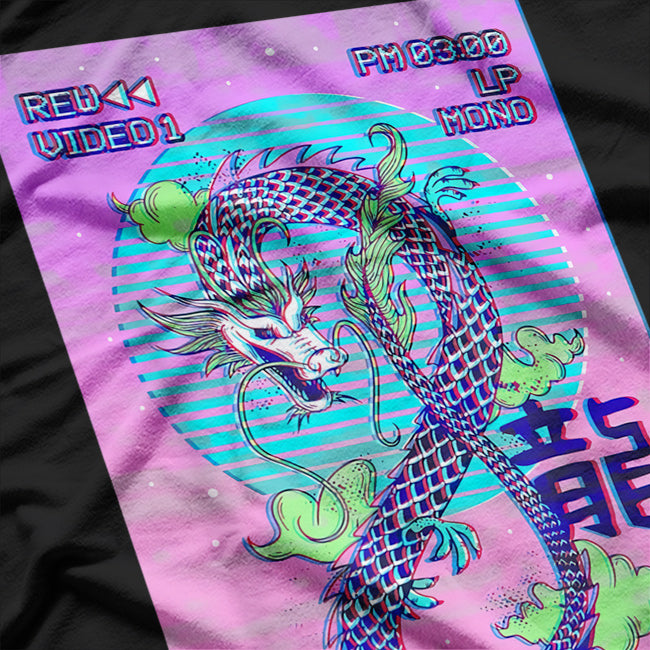 Japanese Dragon Retro - Classic Myth Meets Vintage Aesthetic T-Shirt