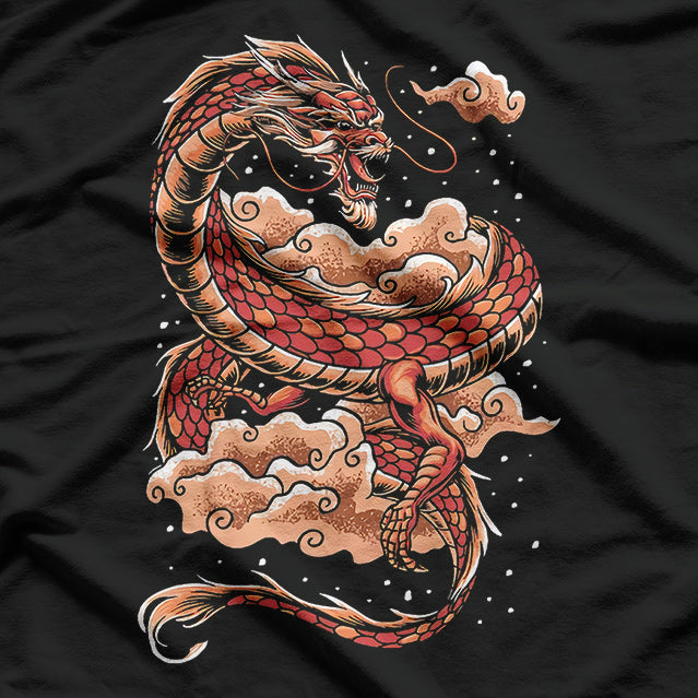 Chinese Red Dragon - A Bold Symbol of Power, Strength, and Fortune T-Shirt