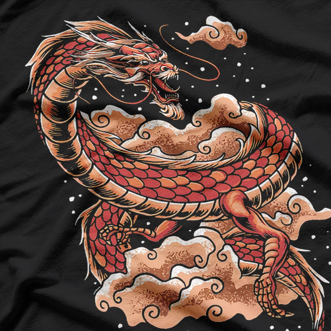 Chinese Red Dragon - A Bold Symbol of Power, Strength, and Fortune T-Shirt