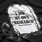 I Did My Own Research - Funny Retro Gravestone Thanks Science T-Shirt