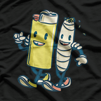 Lighter & Joint - Funny Friends Smoking T-Shirt