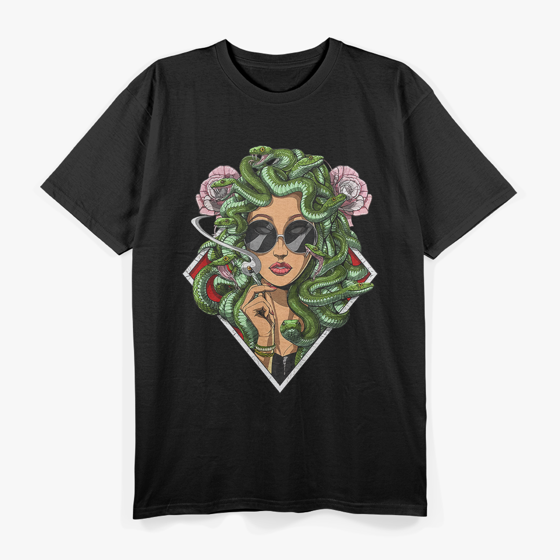 Medusa Smoking - Mythical Twist T-Shirt