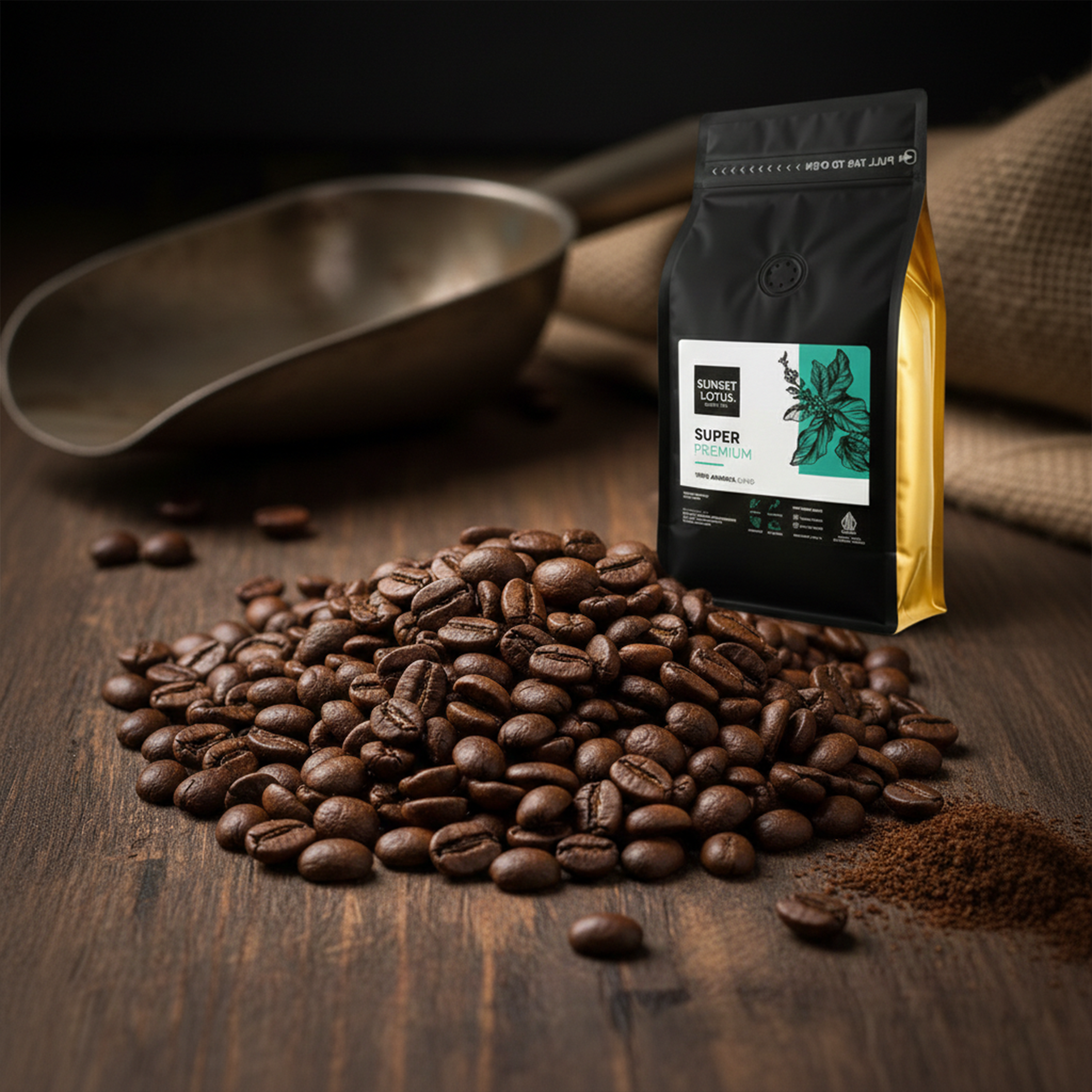 Sunset Lotus Gayo Super Premium Arabica Coffee Beans 500g – Espresso Roast