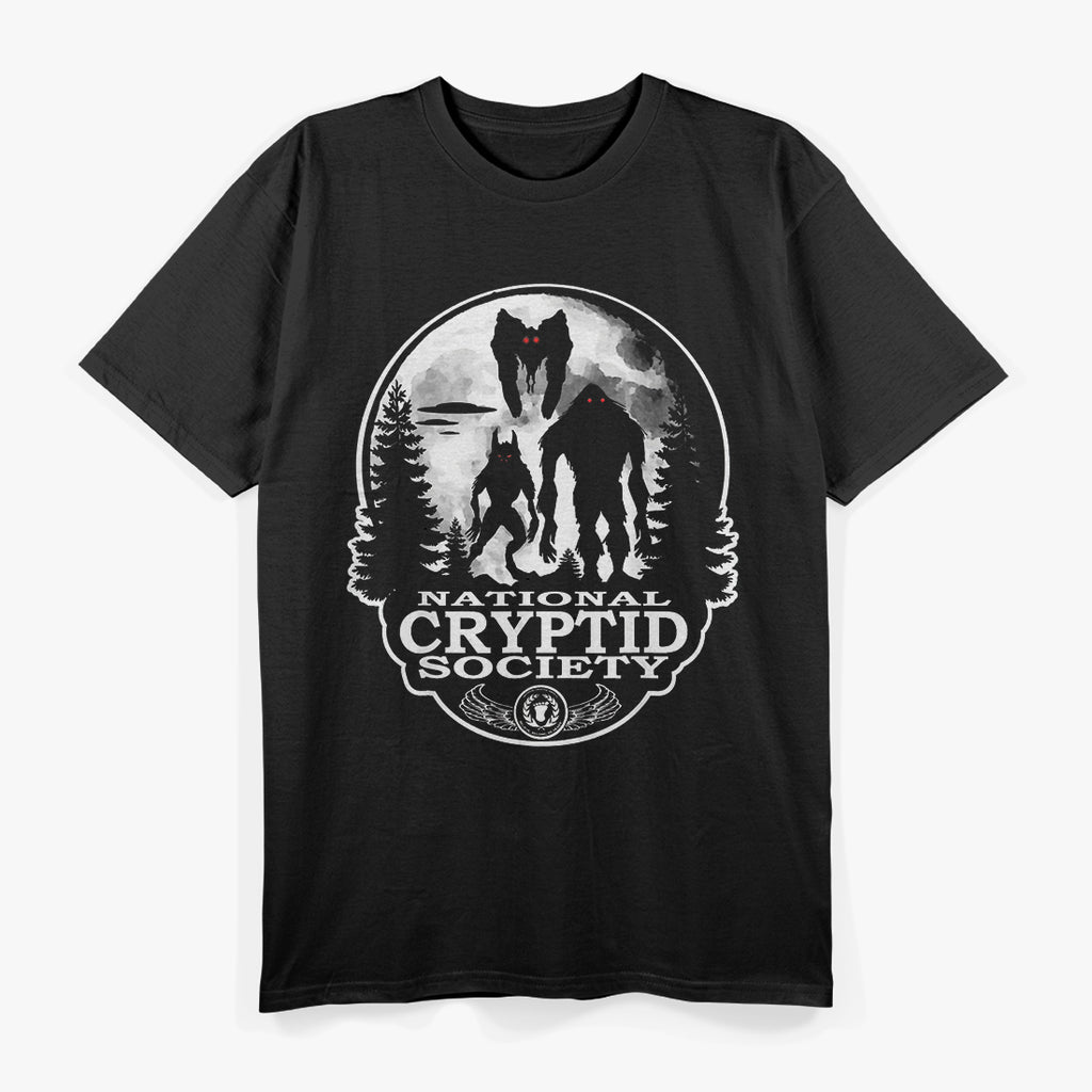 Bigfoot, Dogman, Mothman, UFO: National Cryptid Society T-Shirt
