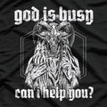 God Is Busy, Can I Help You? Baphomet T-Shirt