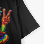 Hippie Tie-Dye Frog, 70s Party & 60s Costume, Peace Sign T-Shirt