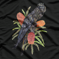 Wildlife Art – Stunning Red-Tailed Black Cockatoo Bird Design T-Shirt