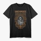 Santa Muerte Inspired Sugar Skull Design T-Shirt