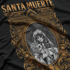 Santa Muerte Inspired Sugar Skull Design T-Shirt