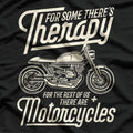 Funny Motorcycle Rider Therapy - Vintage Biker T-Shirt