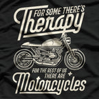 Funny Motorcycle Rider Therapy - Vintage Biker T-Shirt