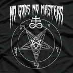 No Gods, No Masters – Satanic Baphomet Devil Worship T-Shirt