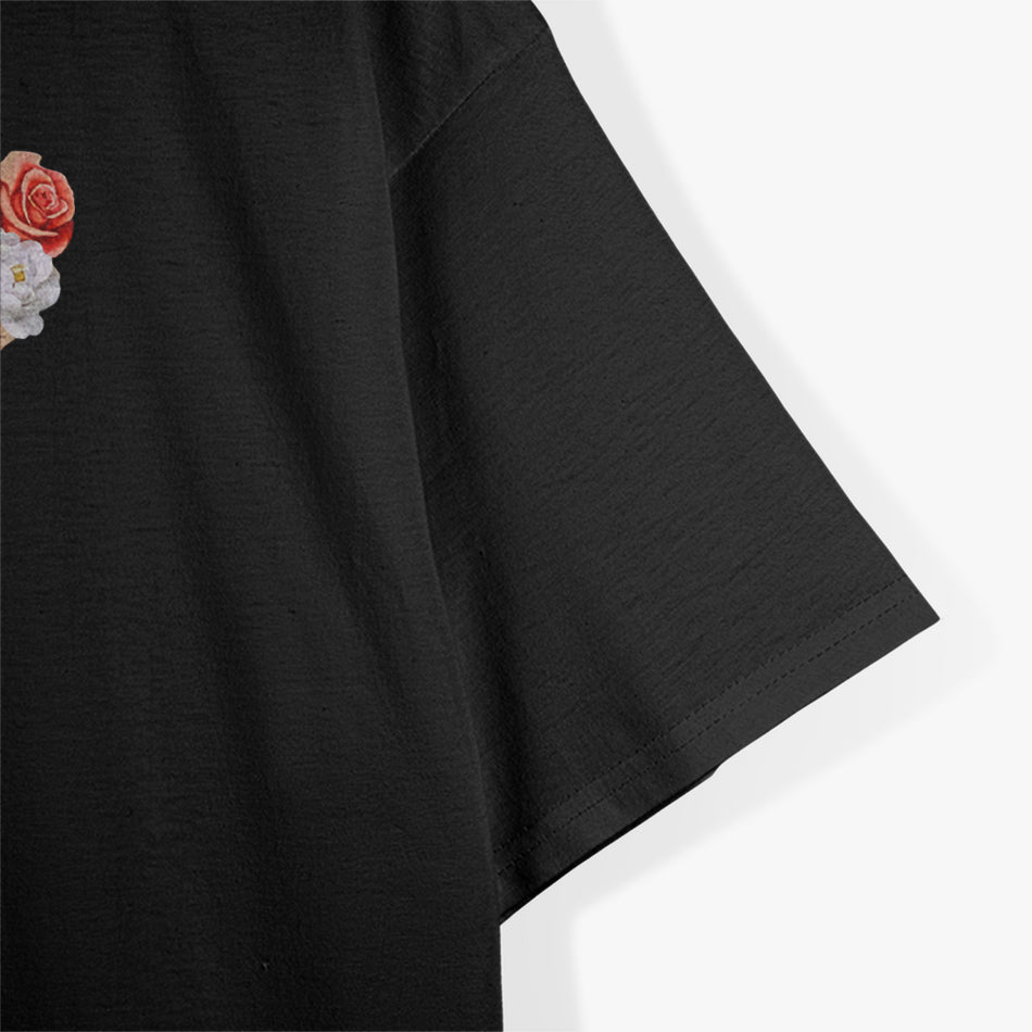Palestine Free Gaza Floral Palestinian Flag Freedom Support T-Shirt