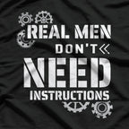Real Men Don't Need Instructions Mechanic Dad T-Shirt