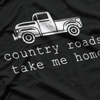 Vintage Country Roads Take Me Home Classic Outdoors Nature T-Shirt