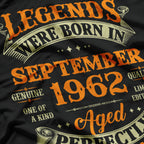 Legend Born in September 1962: Vintage Birthday T-Shirt