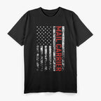 Mail Carrier Vintage American Flag Postal Worker Pride T-Shirt